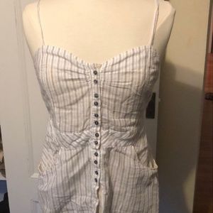 {Free People} Adjustable Strap Striped Tank